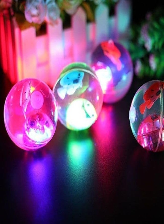 Trusmile LED Bounce Ball Set Crazy Ball high Bounce Magic Ball Holographic Party Ball with Light (Multicolour) (Pack of 2) - Image 1